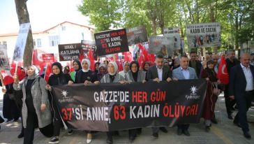 AKP Kadın Kollarından İsrail Protestosu